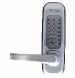 Lockey 1150DC Keyless Mechanical Digital Double Sided Combination Spring Latch Door Lock Satin Chrome Left Hand